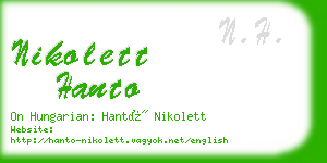 nikolett hanto business card